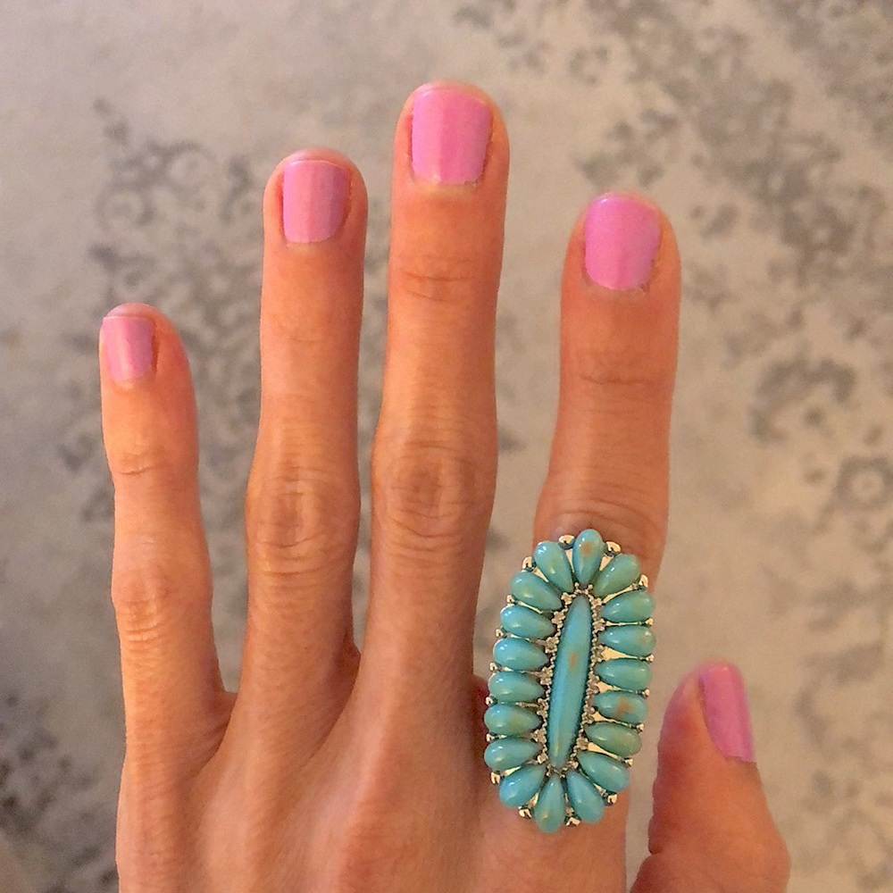 Turquoise Boho Statement Ring